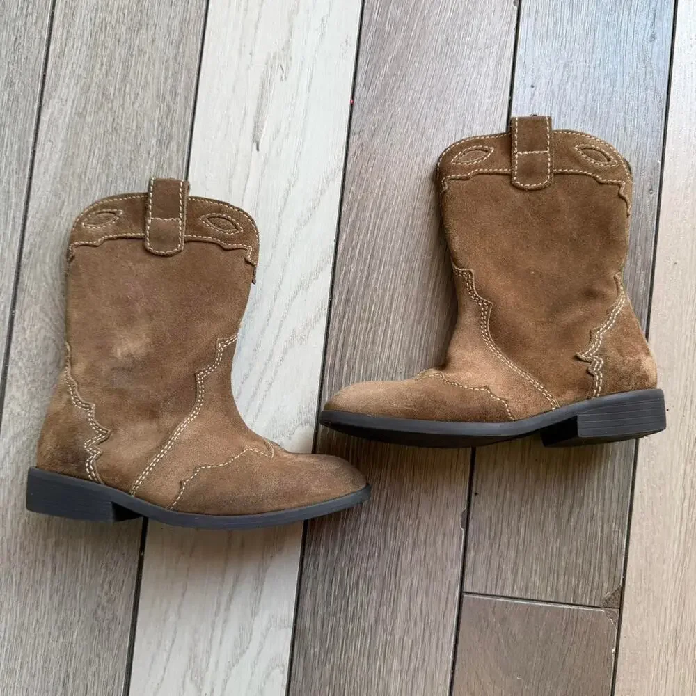 Zara kids brown suede western